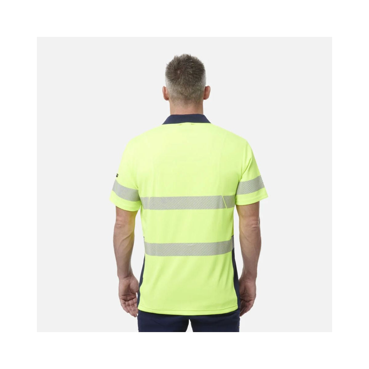 KingGee Men's Workcool Hyperfreeze Hi Vis Short Sleeve Polo Shirt With Segmented Tape K54215