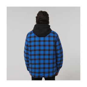 Hard Yakka Quilted Flannel Hooded Shacket Y06690