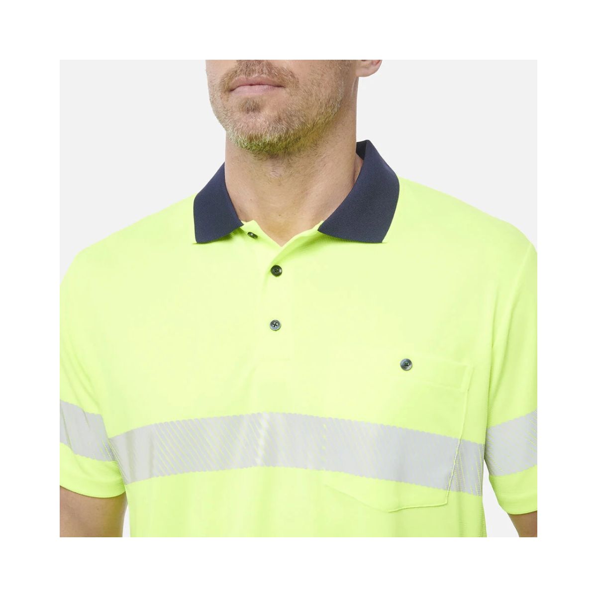 KingGee Men's Workcool Hyperfreeze Hi Vis Short Sleeve Polo Shirt With Segmented Tape K54215