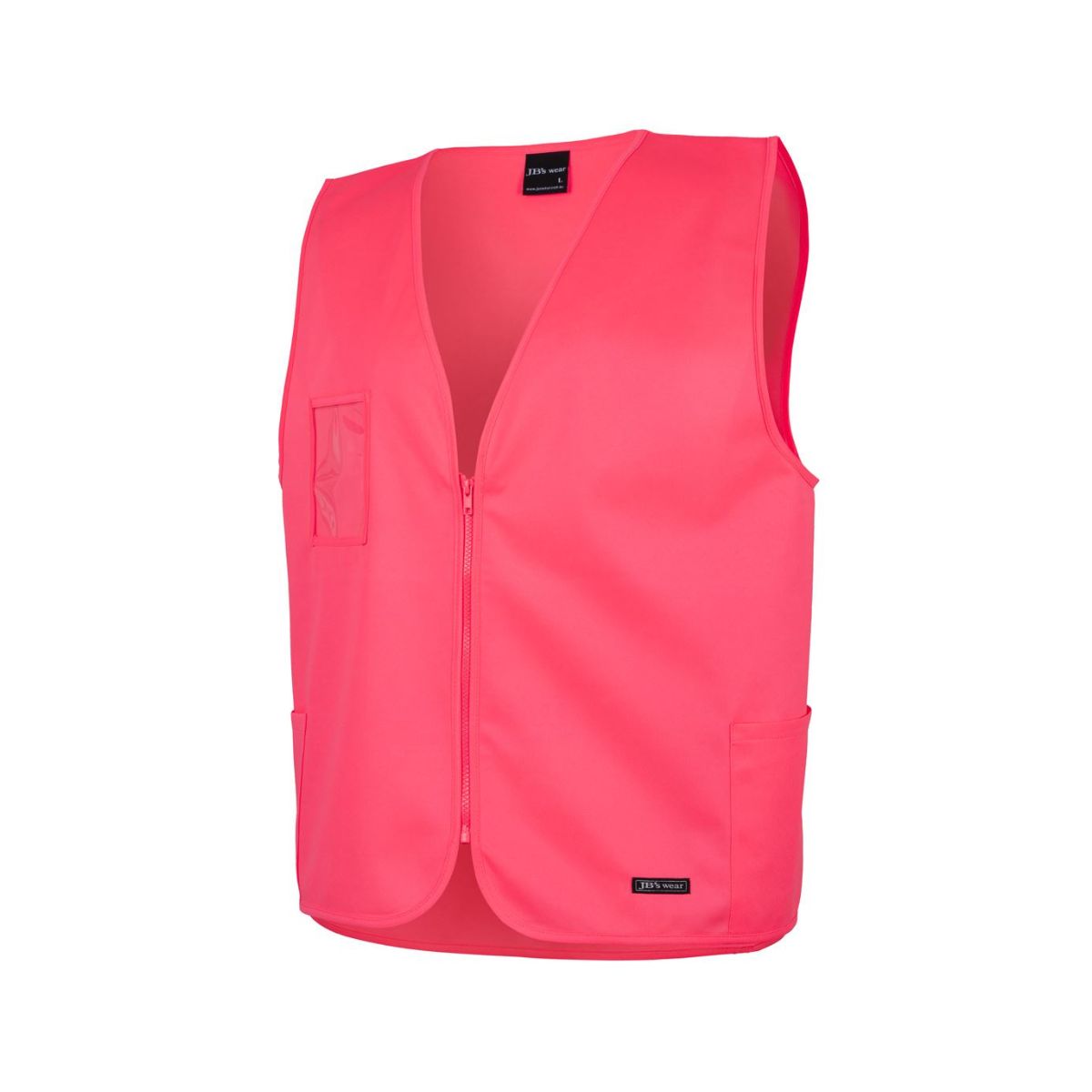 JB's Hi Vis Zip Safety Vest 6HVSZ (Each)