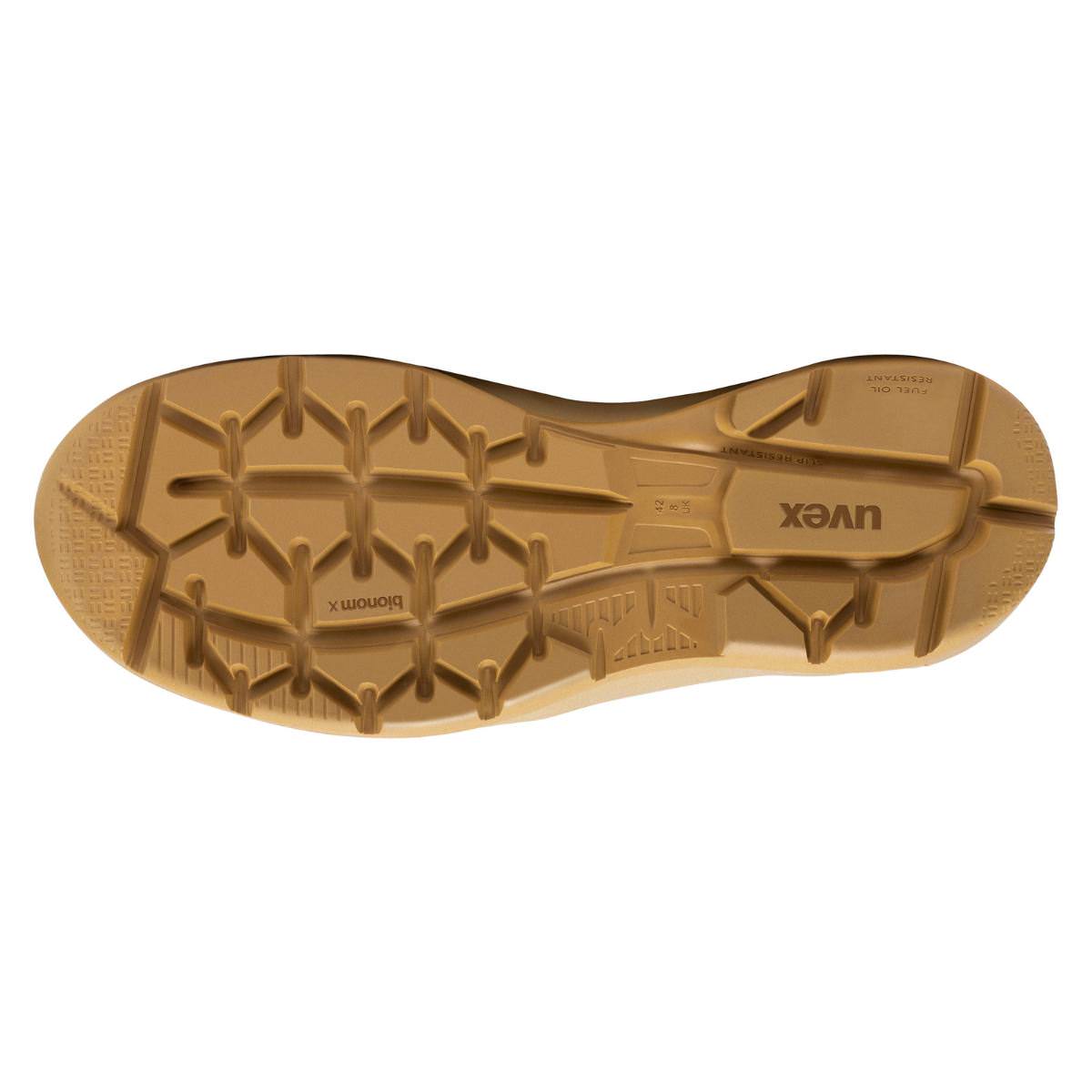 uvex 3 X-Flow Zip Side Work Boot Tan Wheat 65458