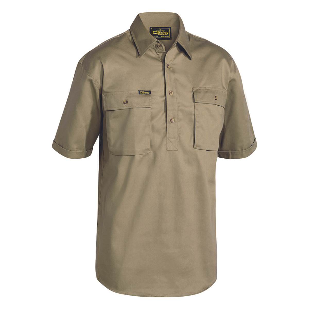 Bisley Closed Front - Cotton Drill Short Sleeve Shirt BSC1433
