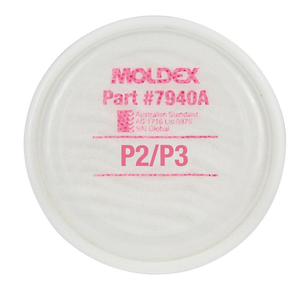 Moldex P2/P3 Filter Disk for 7000 Series Half Mask & 9000 Series Full Face Respirators 1pr/bag