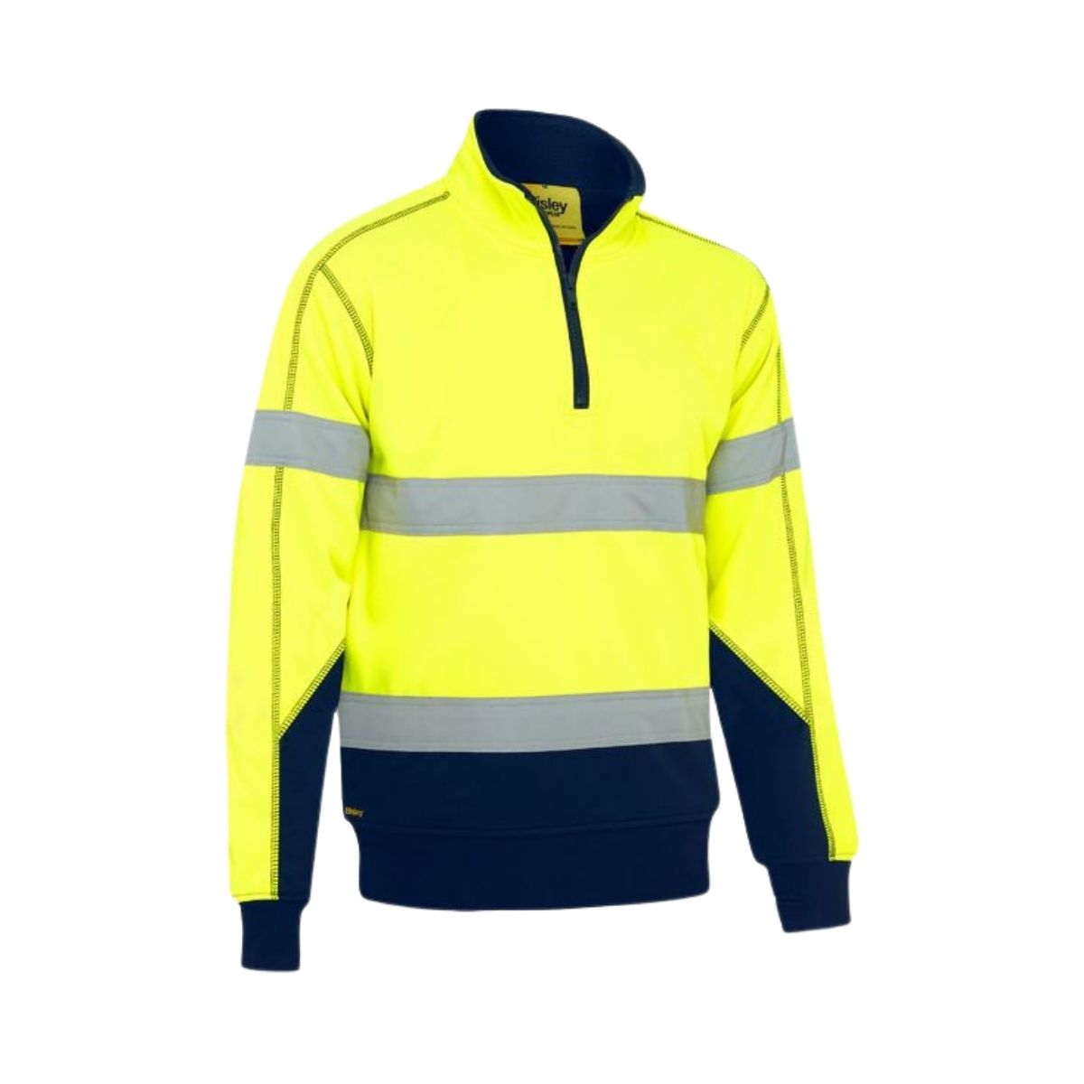 Bisley Taped Hi Vis 1/4 Zip Fleece Pullover with Sherpa Lining BK6987T