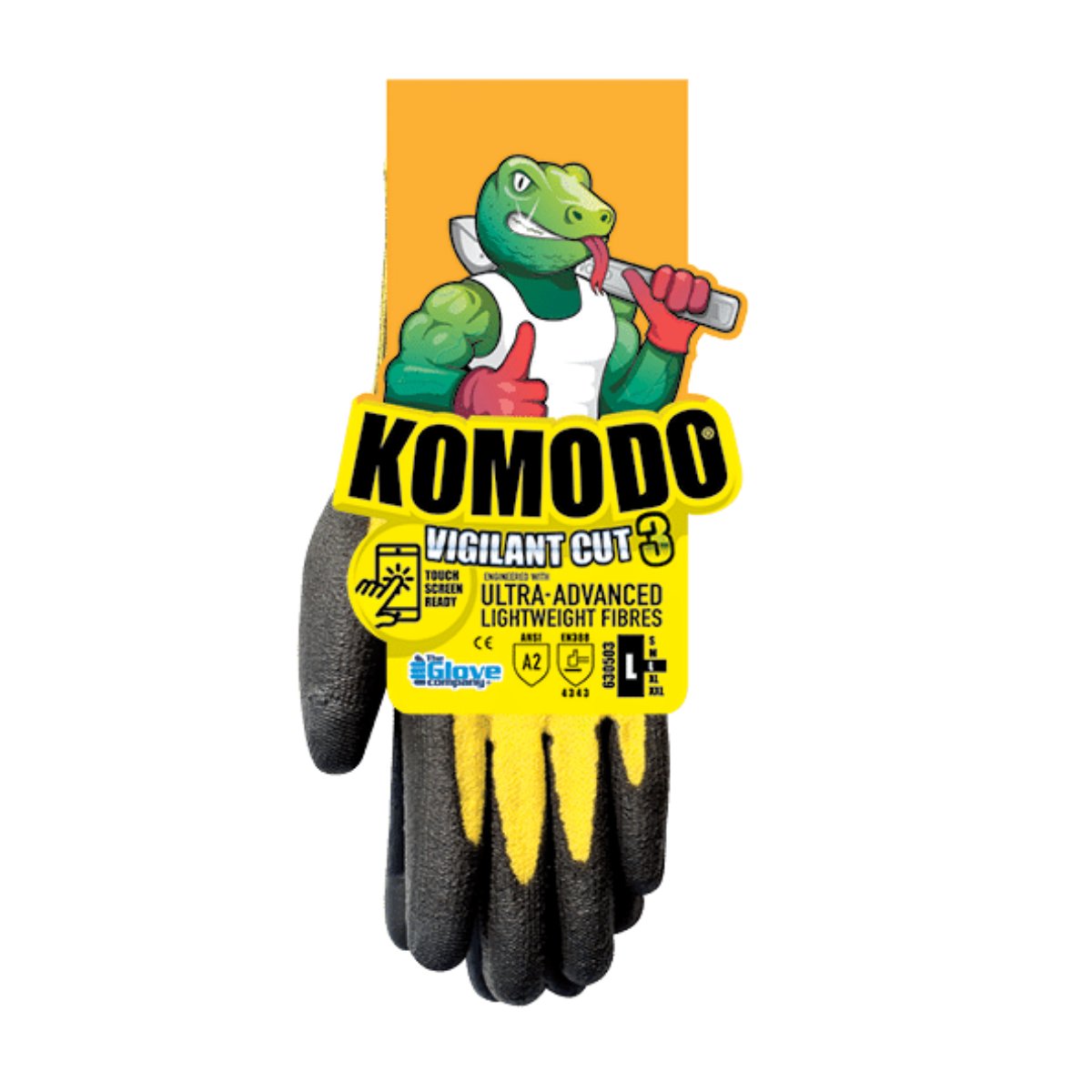 TGC KOMODO® Vigilant® Cut 3 Gloves 63050 (Pack of 12)