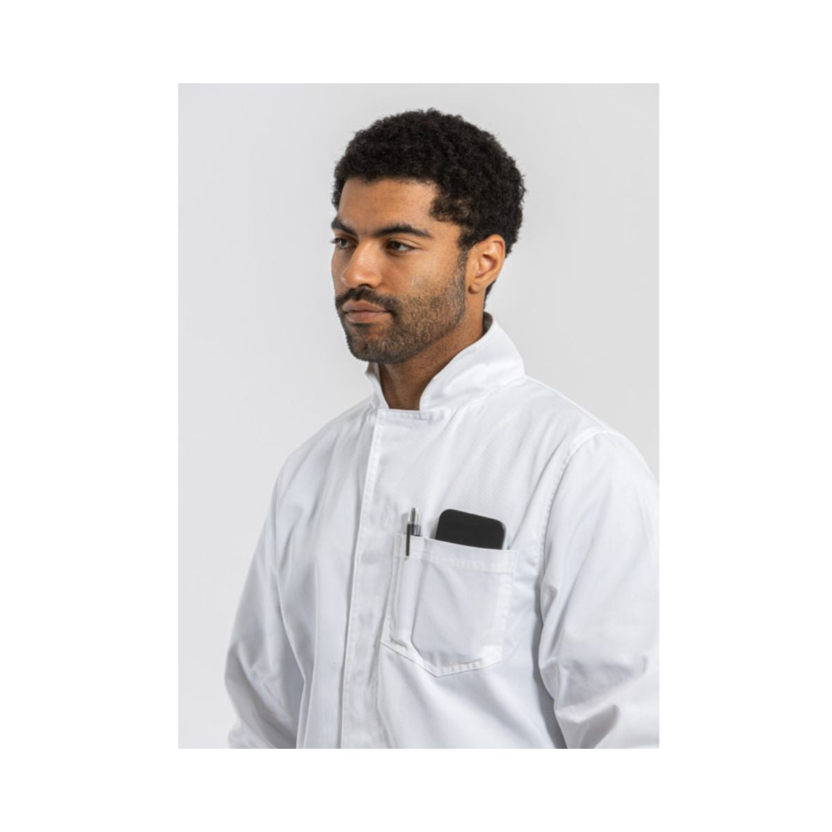 Simmons Knit Cuff Lab Coat- White - Unisex