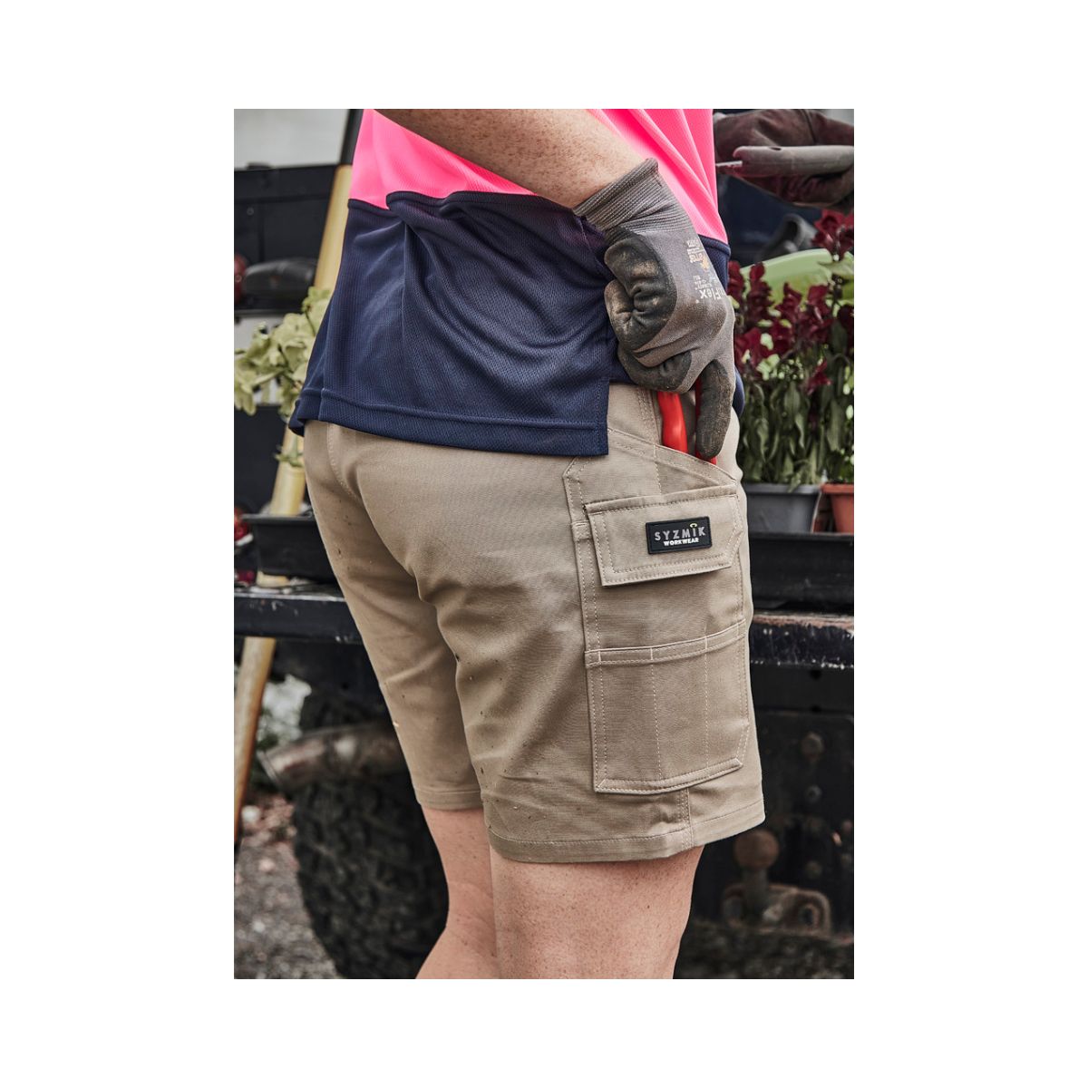 Syzmik Women's Essential Stretch Cargo Short ZS735