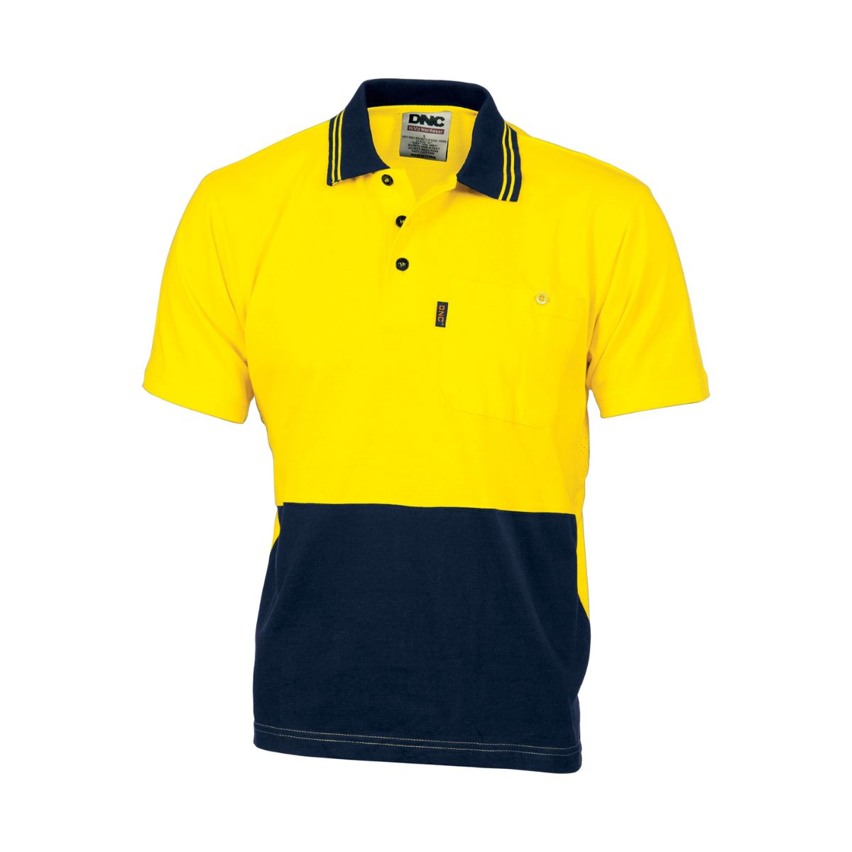 DNC Hi Vis Cool-Breeze Cotton Jersey Polo Shirt S/S 3845