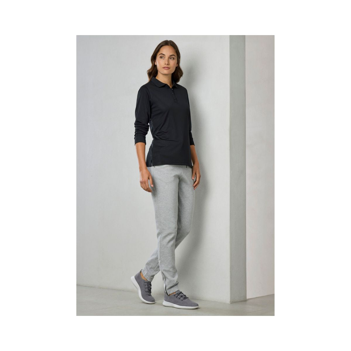 Biz Collection Women's Action Long Sleeve Polo P206LL