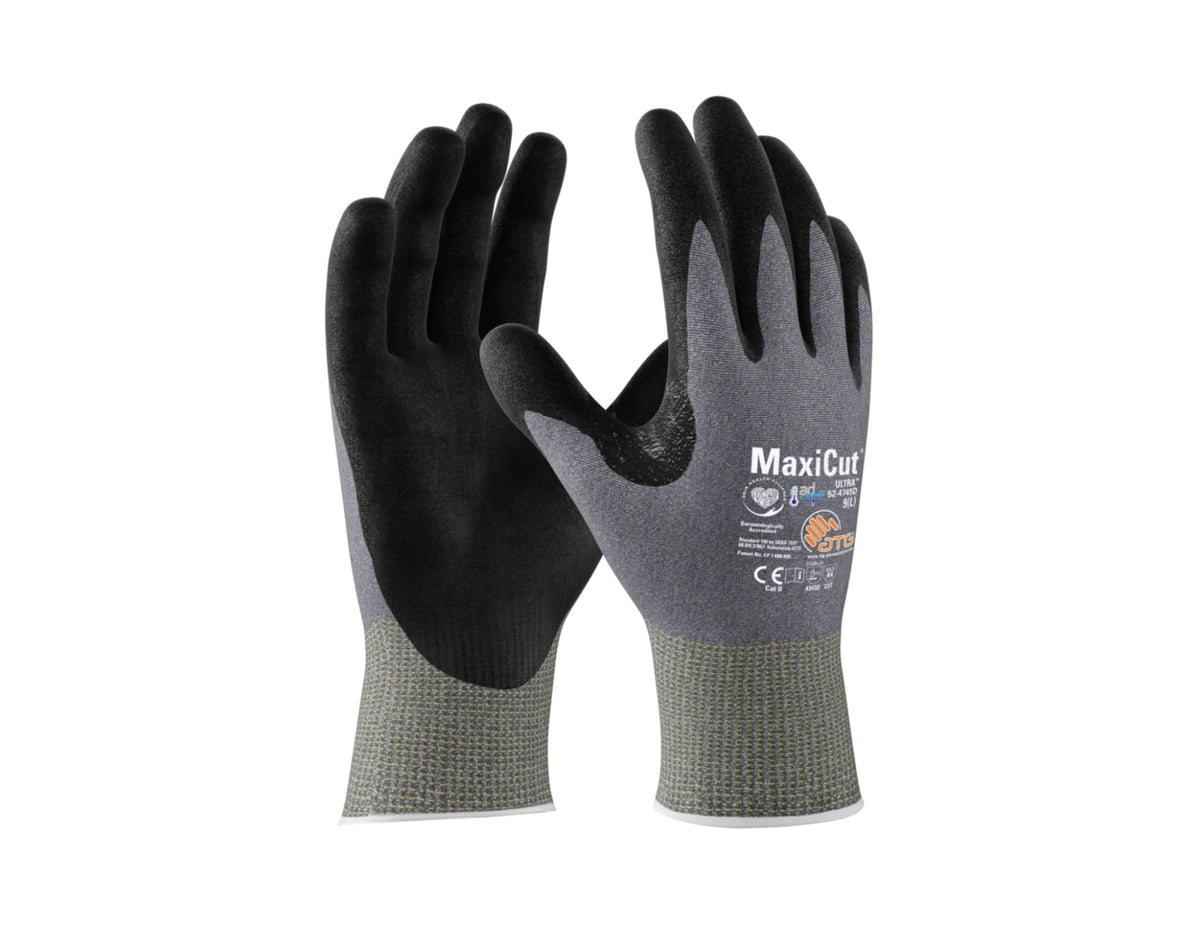 ATG MaxiCut® Ultra™ with AD-APT® - Palm Coated Knitwrist Cut Resistant Gloves 52-4745D
