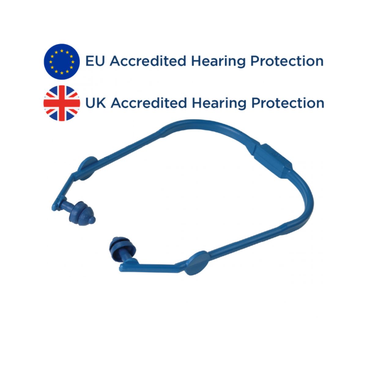 Detectamet Metal Detectable Expandaband Earplugs 2/3 Flange SNR22/23 DB - Blue (Pack of 30)
