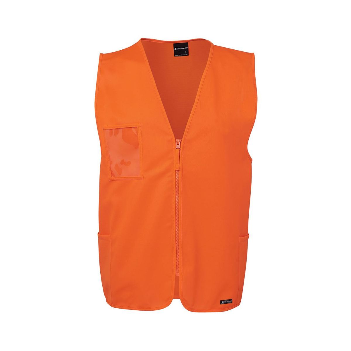 JB's Hi Vis Zip Safety Vest 6HVSZ (Each)