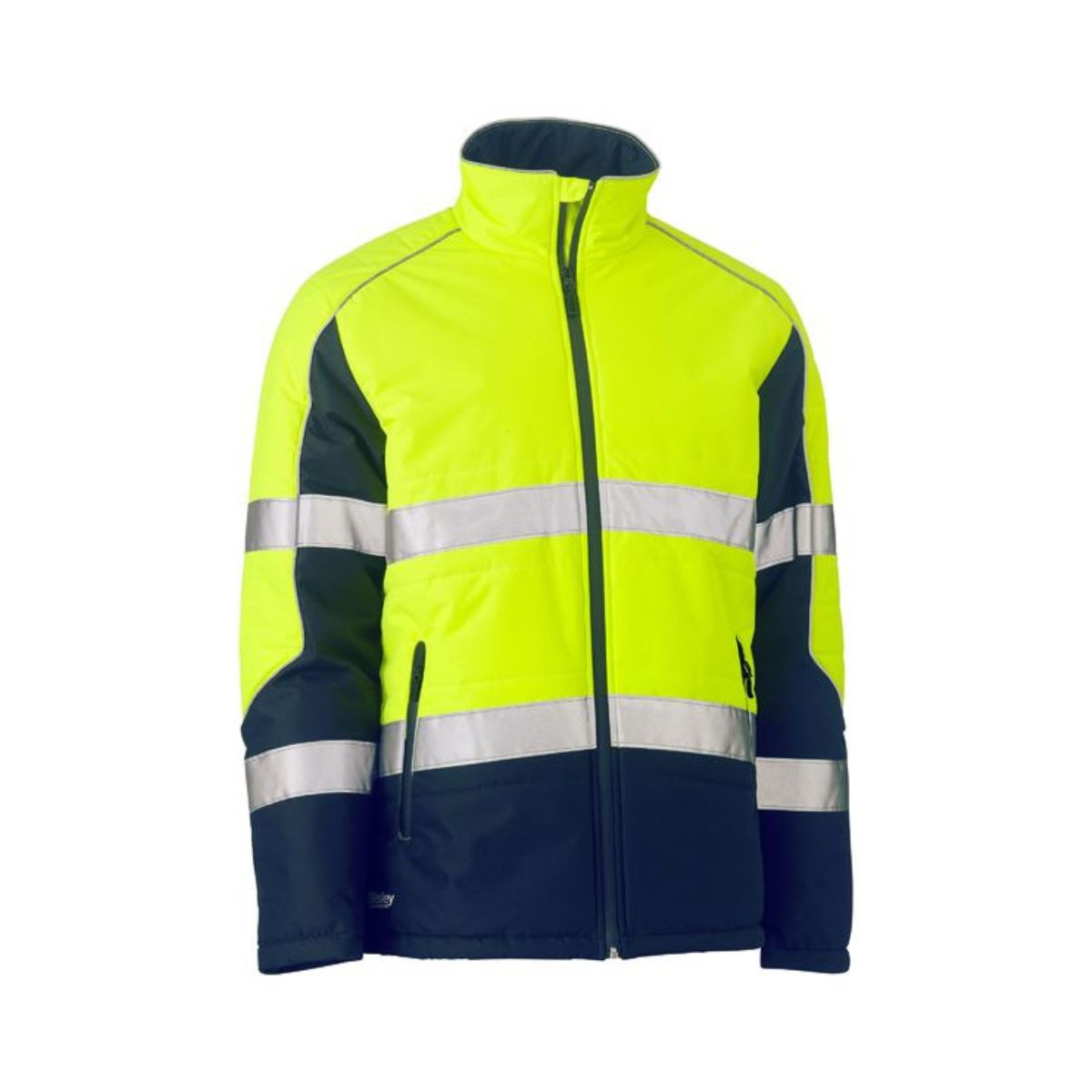 Bisley Taped Hi Vis Puffer Jacket With Stand Collar BJ6829T