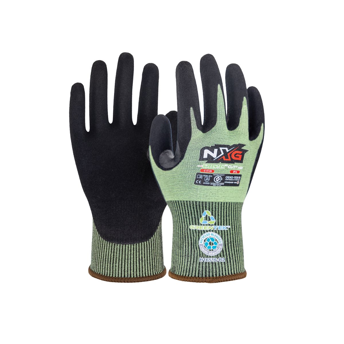 NXG™ GreenTek™ Cut Level D Heavy Duty Gloves C-5135 (Pack of 12)