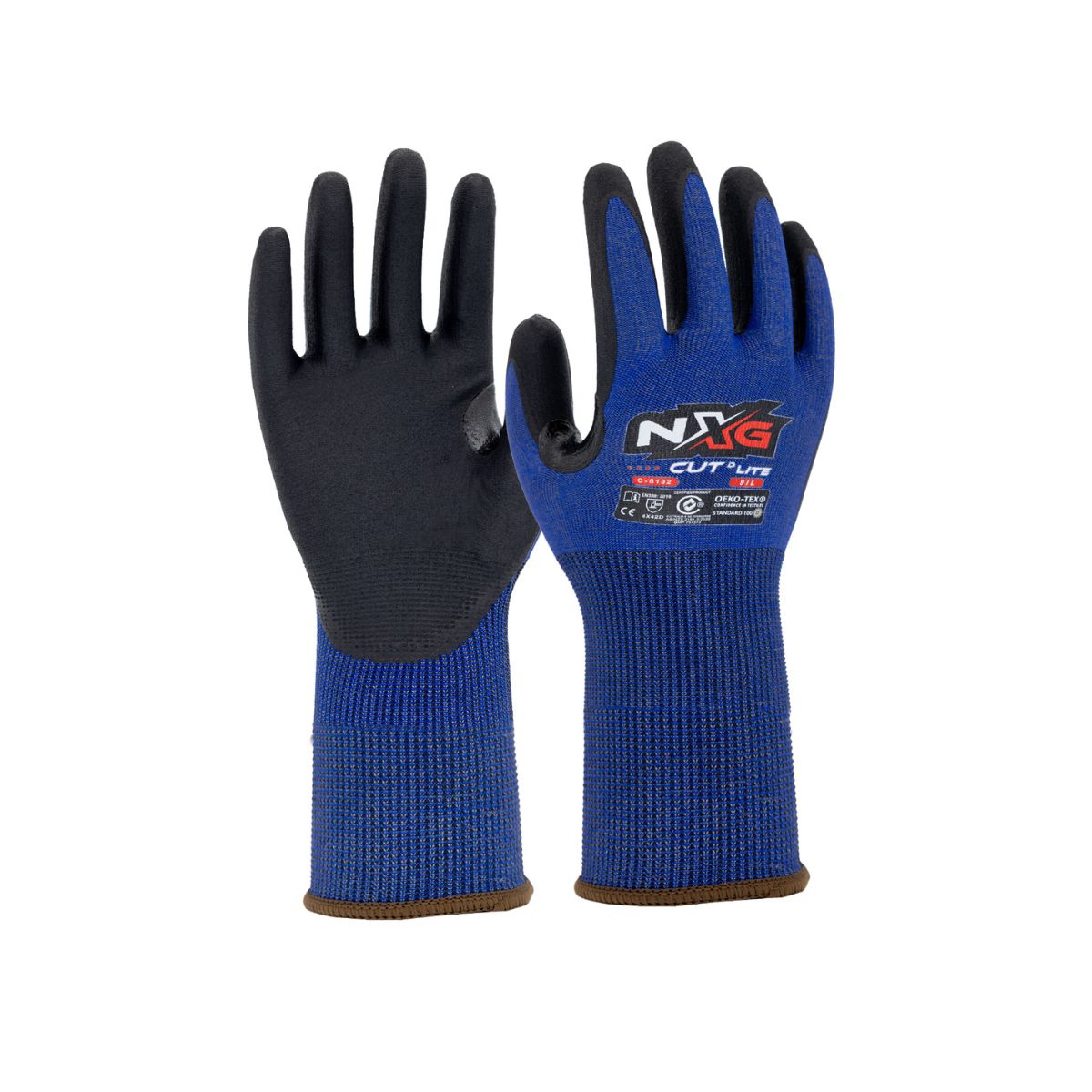 NXG™ Cut D Lite Black Long Cuff Nitrile Gloves C-8132-30 (Pack of 12)