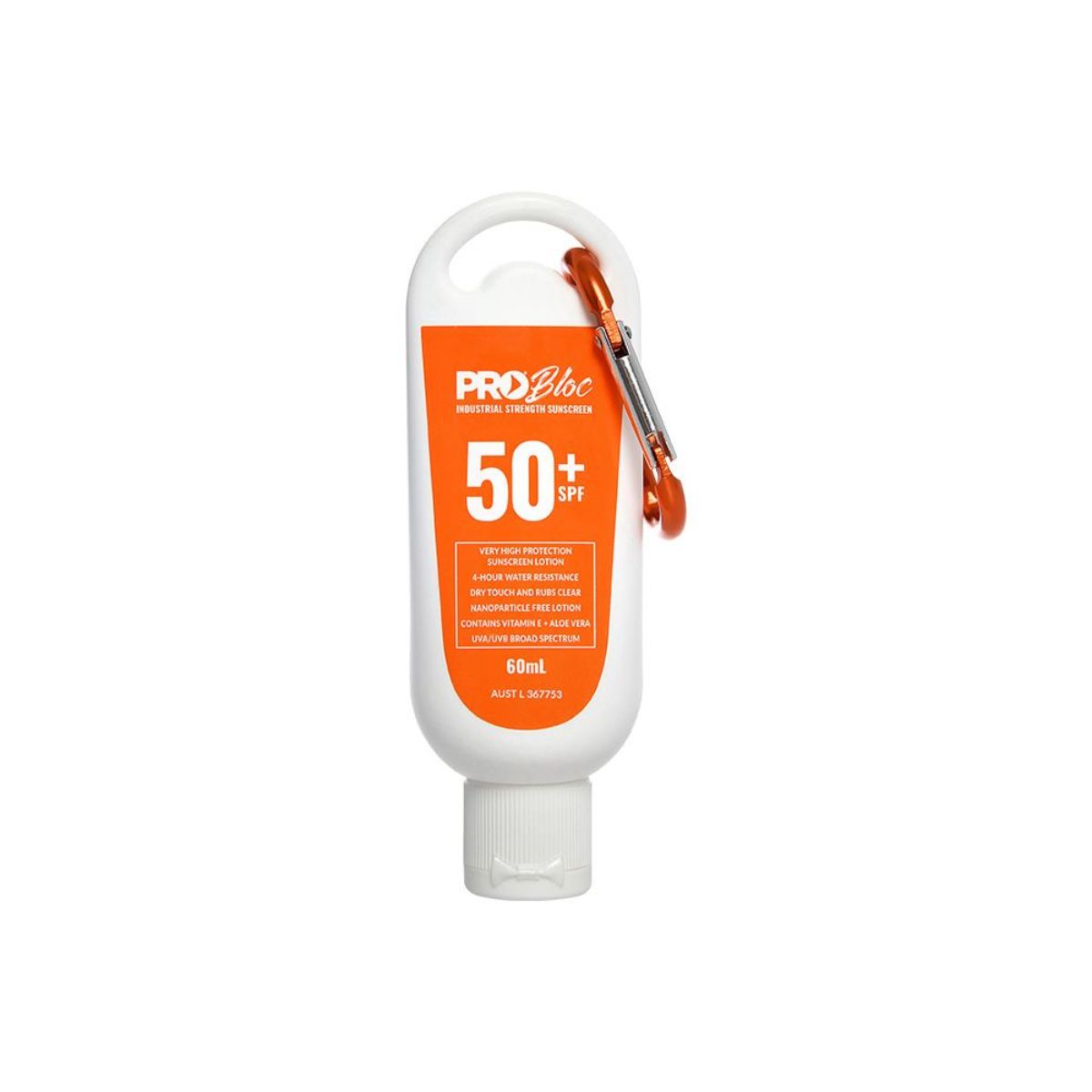 ProChoice Probloc SPF 50 + Sunscreen 60ml Squeeze Bottle With Carabiner (Unit)