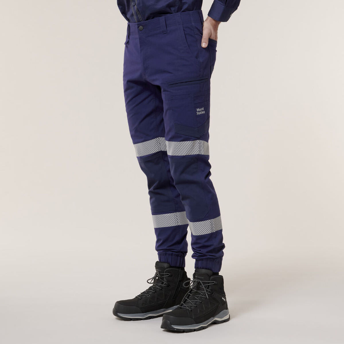 Hard Yakka Raptor Cuff Pants With Segmented Tape Y02586