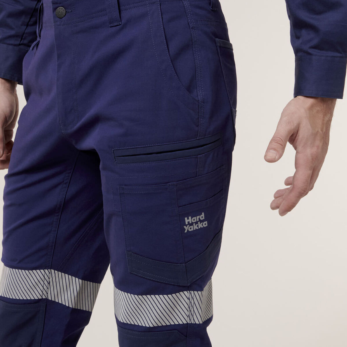 Hard Yakka Raptor Cuff Pants With Segmented Tape Y02586