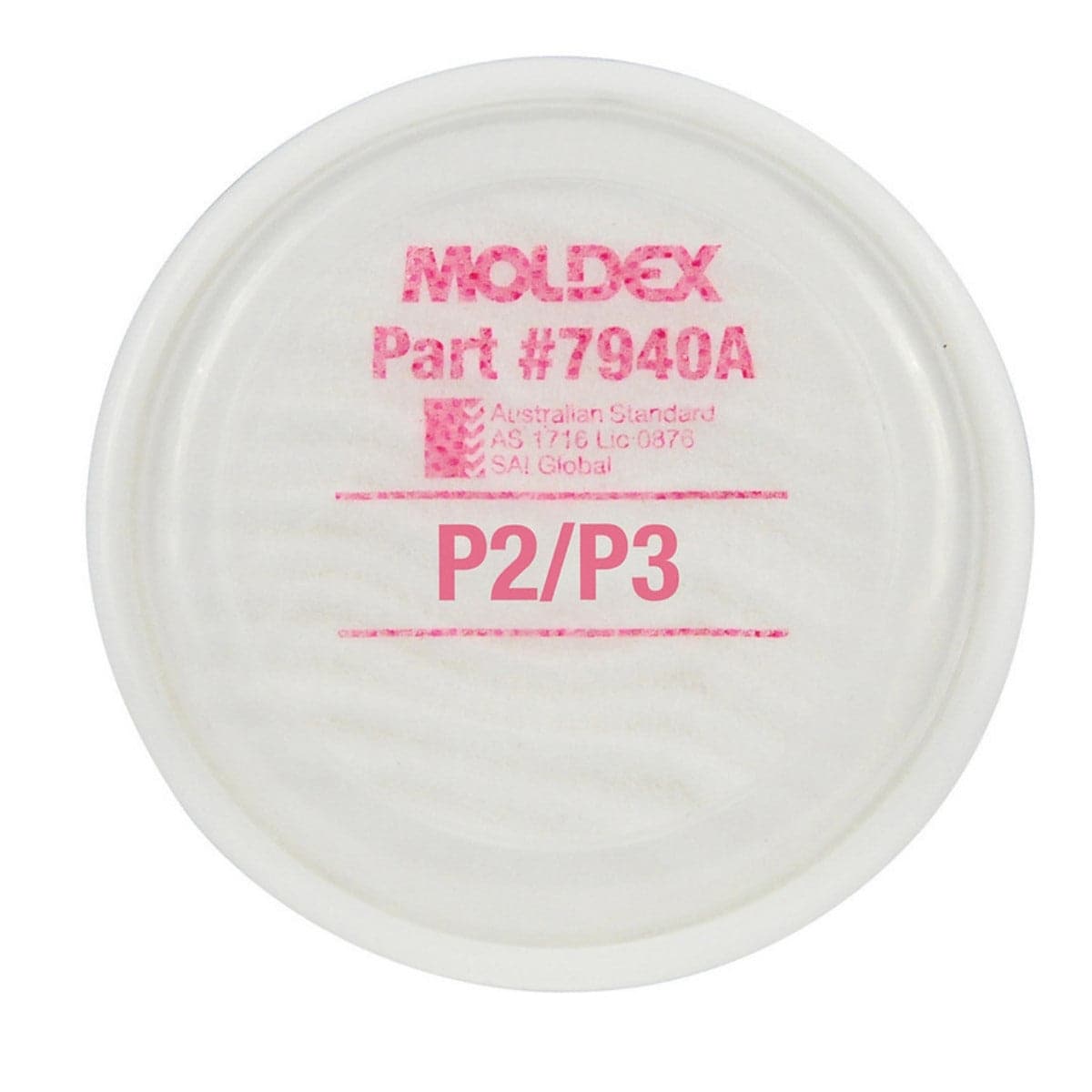 Moldex P2/P3 Filter Disk for 7000 Series Half Mask & 9000 Series Full Face Respirators 1pr/bag