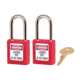 Master Lock Set of 2 Red Zenex Thermoplastic Safety Padlock 0410REDKA2 (Set of 2)