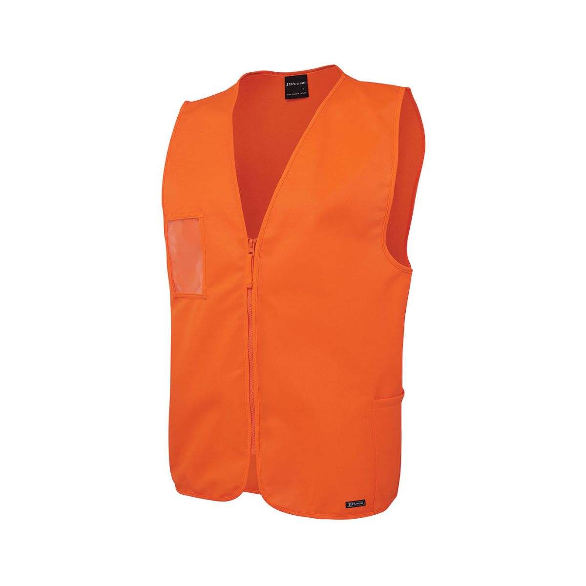 JB's Hi Vis Zip Safety Vest 6HVSZ (Each)