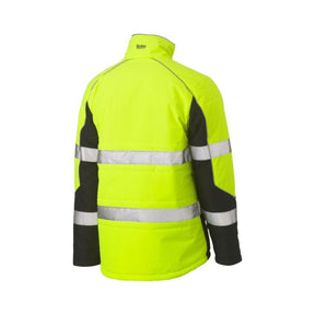 Bisley Taped Hi Vis Puffer Jacket With Stand Collar BJ6829T