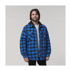 Hard Yakka Quilted Flannel Hooded Shacket Y06690