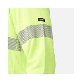 KingGee Men's Workcool Hyperfreeze Hi Vis Long Sleeve Polo Shirt With Segmented Tape K54225