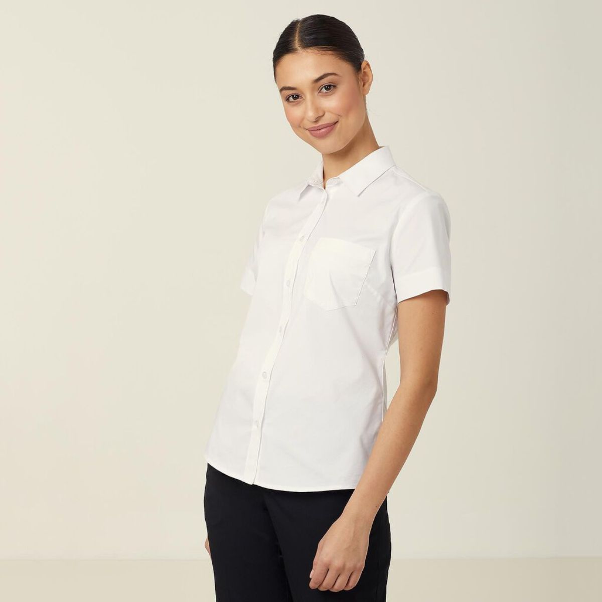 NNT Women's Avignon Stretch Short Sleeve Slim Shirt CATUK8