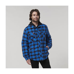 Hard Yakka Quilted Flannel Hooded Shacket Y06690