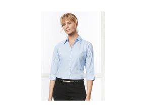 Biz Collection Women's Micro Check 3/4 Sleeve Shirt LB8200