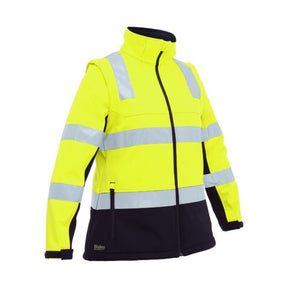 Bisley Women's Taped Two Tone Hi Vis 3 in 1 Soft Shell Jacket BJL6078T