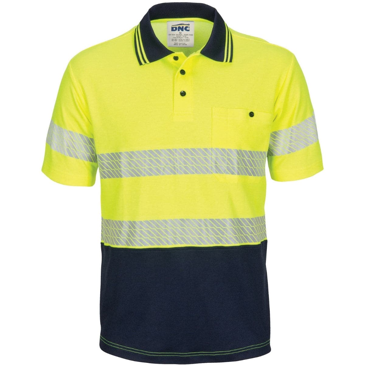 DNC HiVis Segment Taped Cotton Backed Polo - Short Sleeve 3517