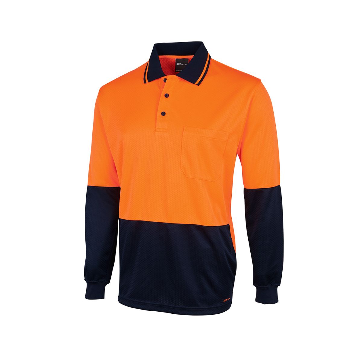 JB's Hi Vis Long Sleeve Jacquard Polo 6HJNL