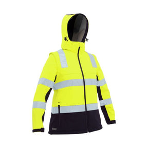 Bisley Women's Taped Two Tone Hi Vis 3 in 1 Soft Shell Jacket BJL6078T