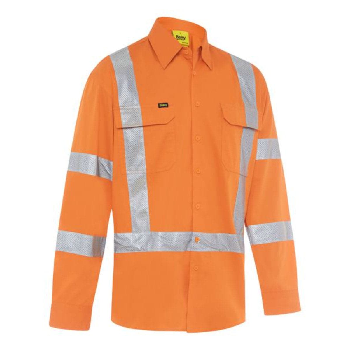 Bisley X Taped Biomotion Hi Vis Cool Lightweight Drill Shirt BS6166XT