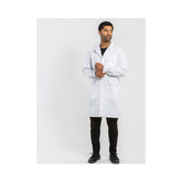 Simmons Knit Cuff Lab Coat- White - Unisex