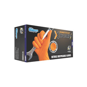 TGC Orange Rocket Xtra Grip Nitrile Gloves 13104 (Box Of 50)