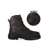 Oliver AT65 Series 150mm Brown Lace-Up Zip Sided Safety Boot 65490Z