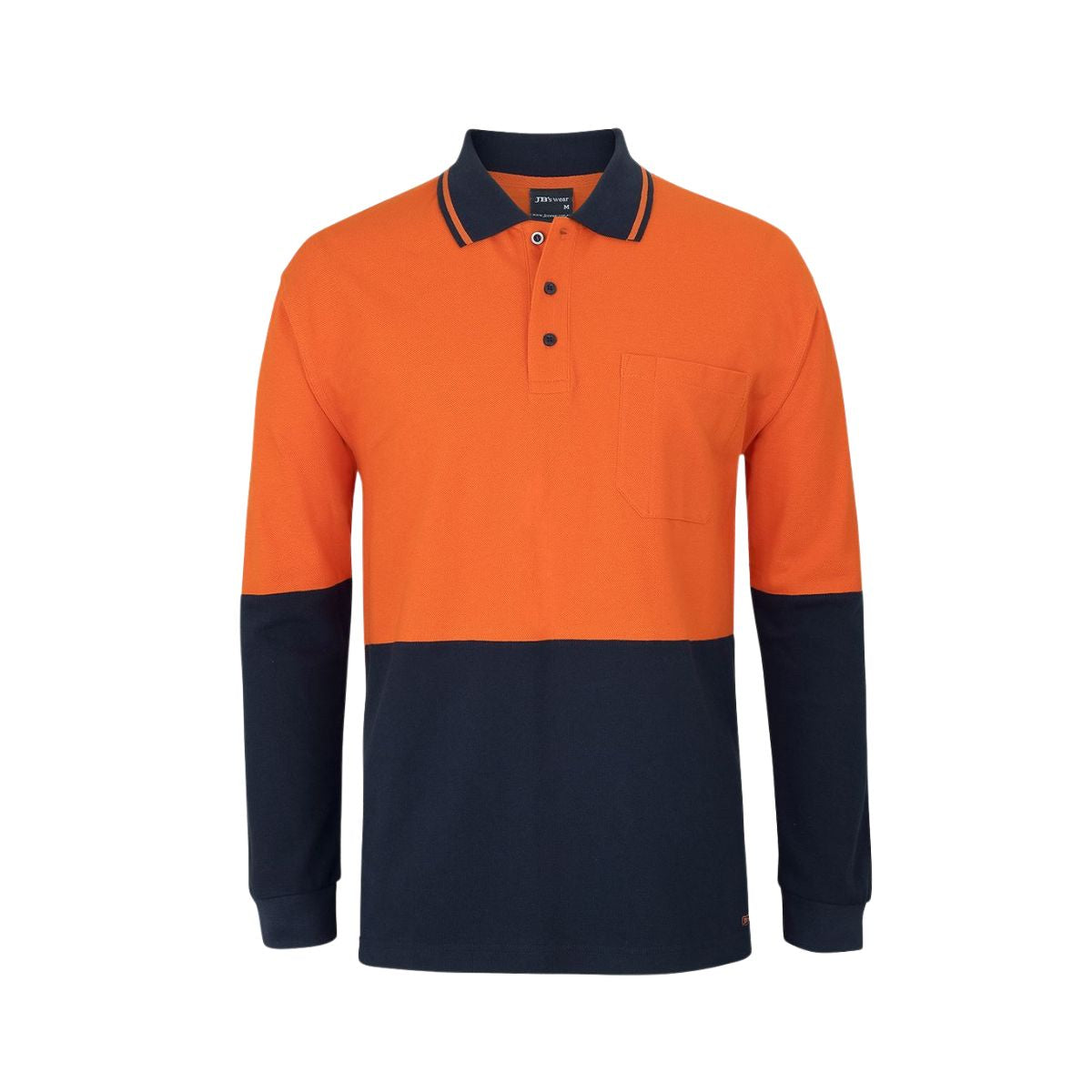 JB's Hi Vis L/S Cotton Pique Trad Polo 6HVQL