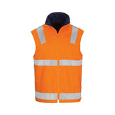 DNC Hi Vis Cotton Drill Reversible Vest with Generic Reflective Tape 3765