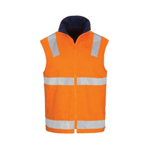 DNC Hi Vis Cotton Drill Reversible Vest with Generic Reflective Tape 3765