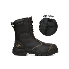 Oliver AT55 Series 200mm Hi-Leg Black Zip Sided Safety Boot 55380