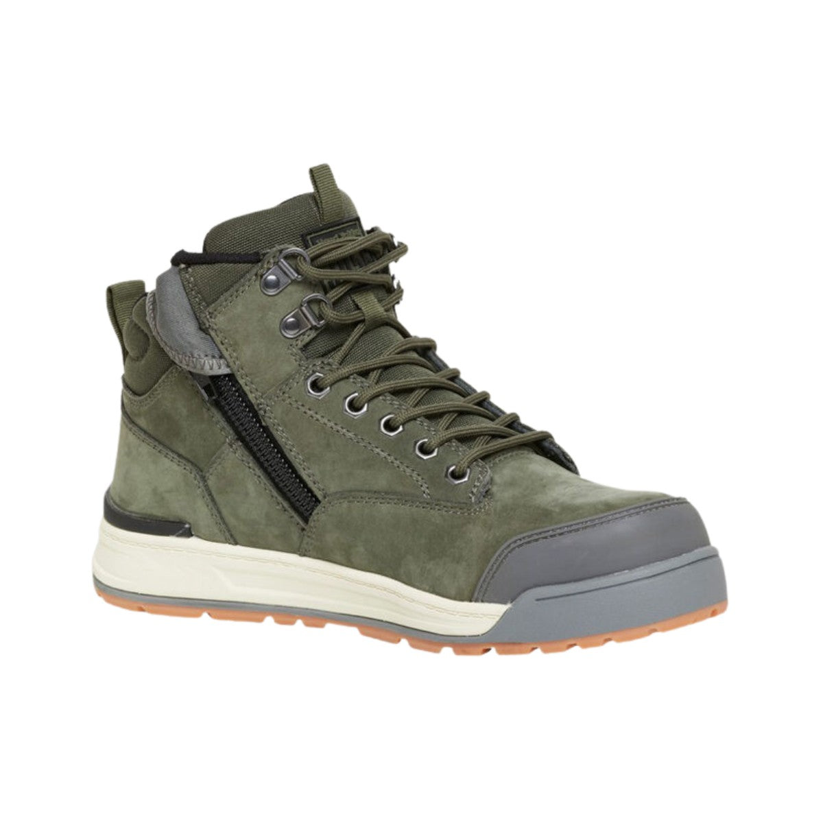 Hard Yakka 3056 Lace Zip Safety Boot - Olive Y60203