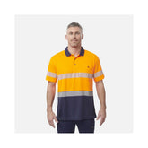 KingGee Men's Workcool Hyperfreeze Hi Vis Short Sleeve Polo Shirt With Segmented Tape K54215