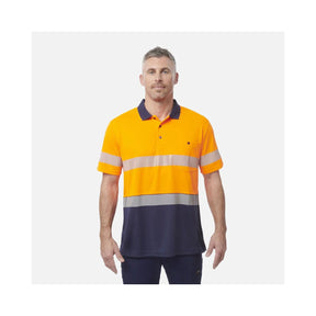KingGee Men's Workcool Hyperfreeze Hi Vis Short Sleeve Polo Shirt With Segmented Tape K54215