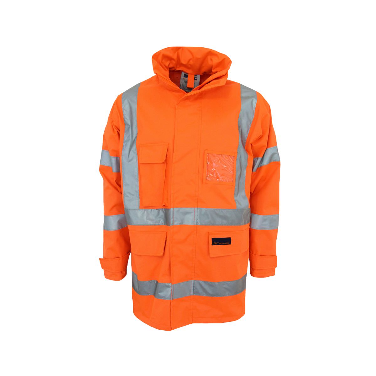 DNC HiVis "X" Back Rain Jacket Biomotion Tape 3996