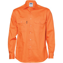 DNC Cotton Drill Work Shirt - Long Sleeve 3202