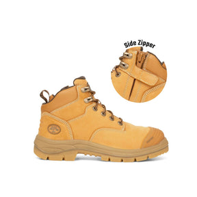 Oliver AT55 Series 130mm Wheat Zip Sided Safety Boot 55330Z