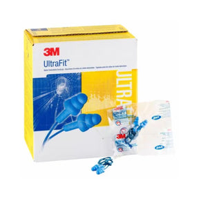 3M™ E-A-R™ Ultrafit™ Metal Detectable Corded Earplug, Poly Bag, 340-4007 - 18dB (Class 3) (Box of 100 Pairs)